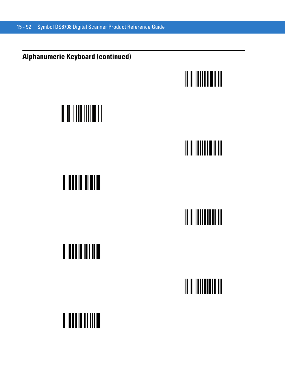 Alphanumeric keyboard (continued) | Motorola DIGITAL DS6708 User Manual | Page 390 / 458