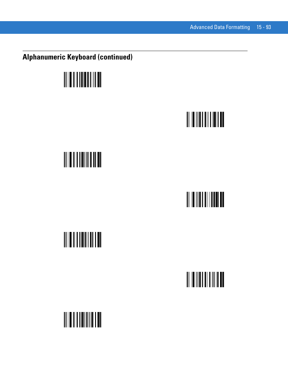 Alphanumeric keyboard (continued) | Motorola DIGITAL DS6708 User Manual | Page 391 / 458