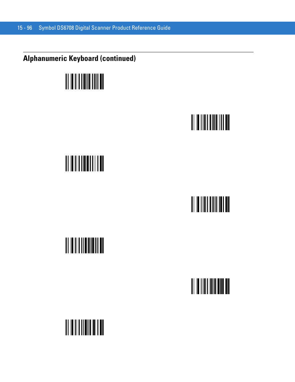 Alphanumeric keyboard (continued) | Motorola DIGITAL DS6708 User Manual | Page 394 / 458