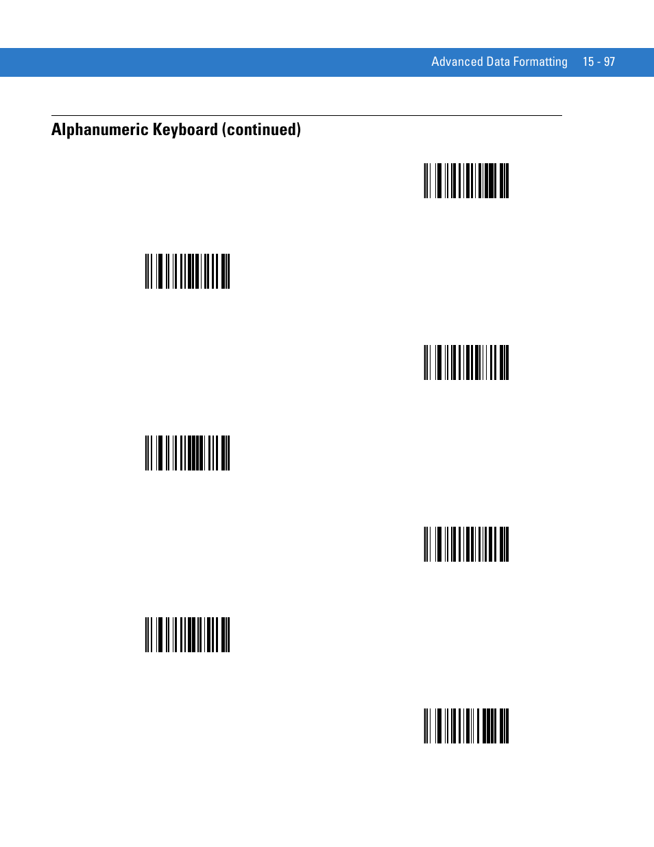 Alphanumeric keyboard (continued) | Motorola DIGITAL DS6708 User Manual | Page 395 / 458