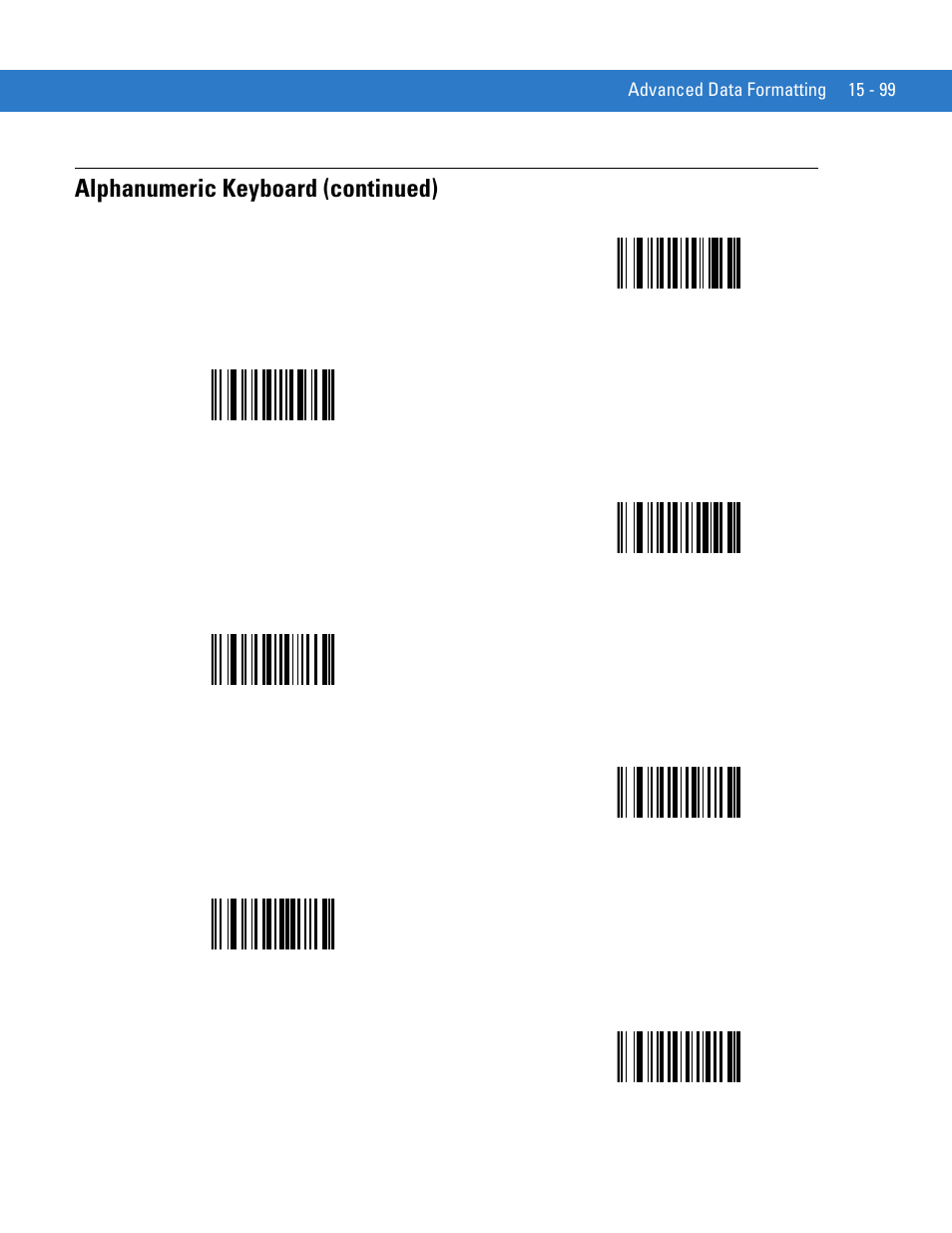 Alphanumeric keyboard (continued) | Motorola DIGITAL DS6708 User Manual | Page 397 / 458