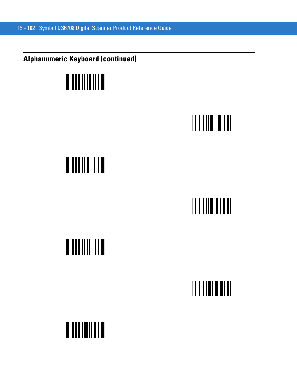 Alphanumeric keyboard (continued) | Motorola DIGITAL DS6708 User Manual | Page 400 / 458