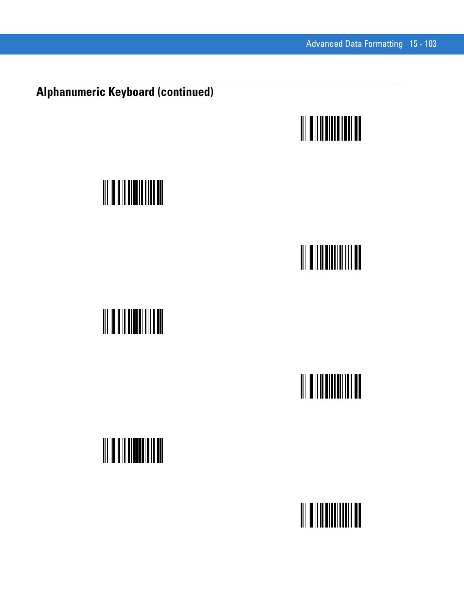 Alphanumeric keyboard (continued) | Motorola DIGITAL DS6708 User Manual | Page 401 / 458