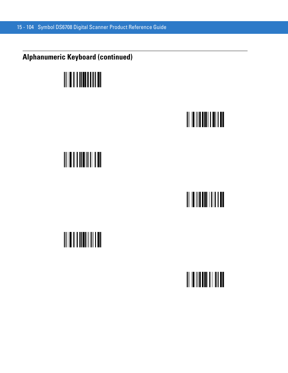 Alphanumeric keyboard (continued) | Motorola DIGITAL DS6708 User Manual | Page 402 / 458