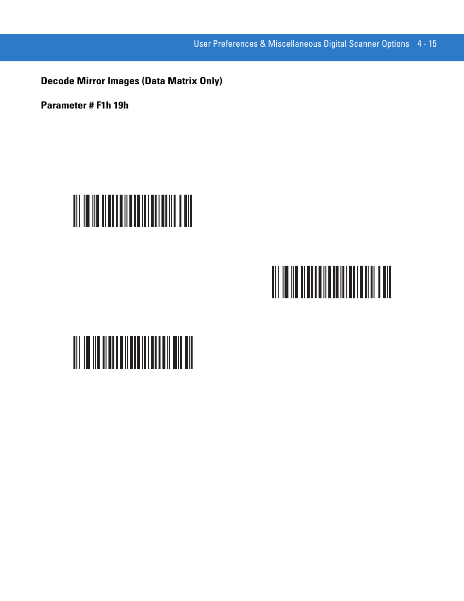 Decode mirror images (data matrix only), Decode mirror images (data matrix only) -15 | Motorola DIGITAL DS6708 User Manual | Page 61 / 458