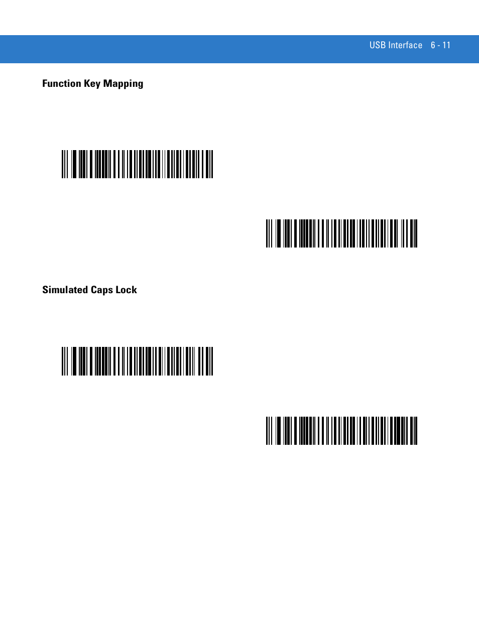 Function key mapping, Simulated caps lock, Function key mapping -11 simulated caps lock -11 | Motorola DIGITAL DS6708 User Manual | Page 85 / 458