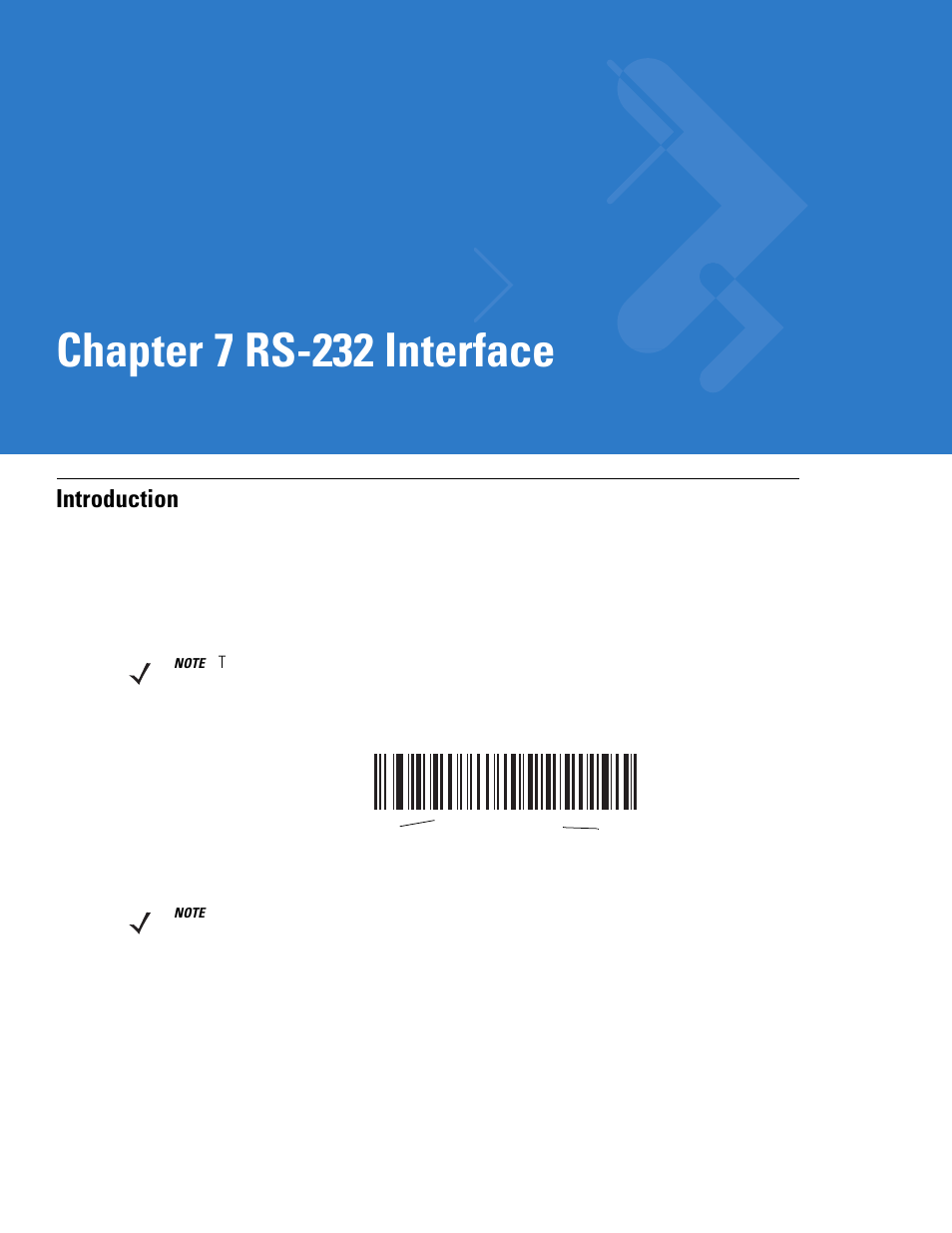 Rs-232 interface, Introduction, Chapter 7: rs-232 interface | Introduction -1, Chapter 7, rs-232 interface, Chapter 7 rs-232 interface | Motorola DIGITAL DS6708 User Manual | Page 99 / 458