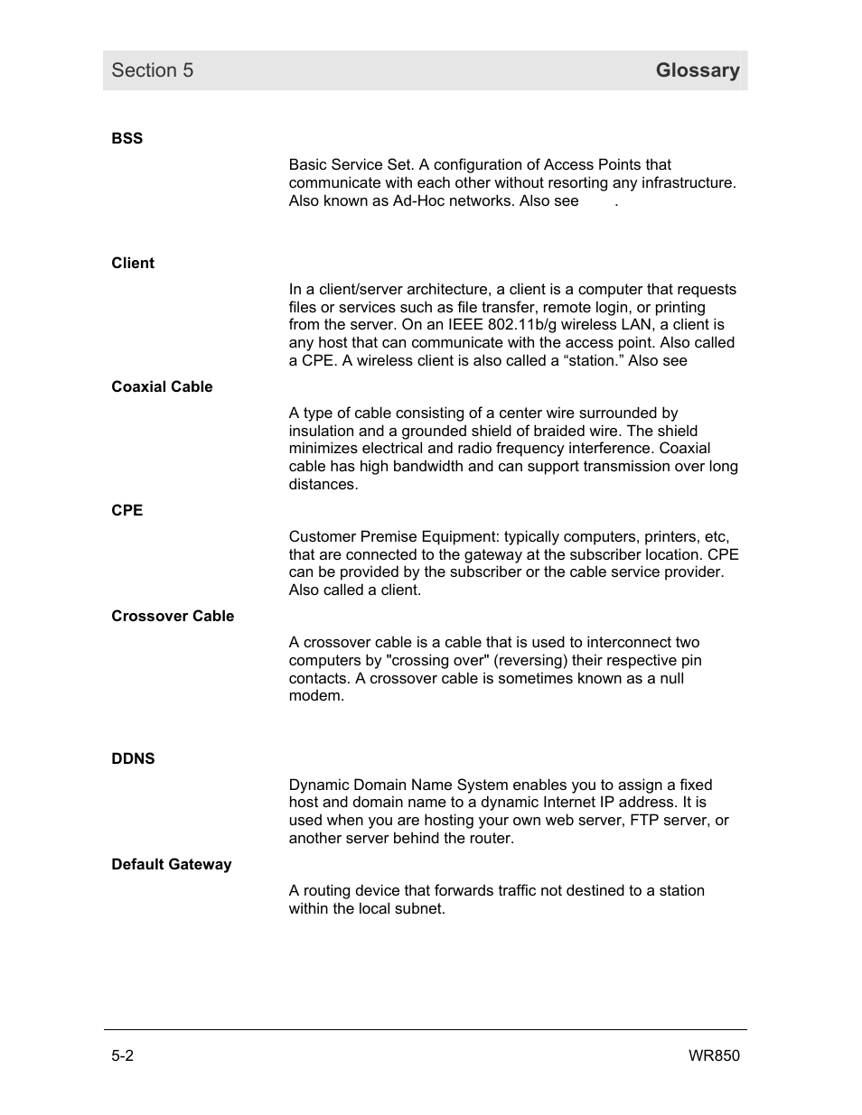 Motorola WR850GP User Manual | Page 112 / 123