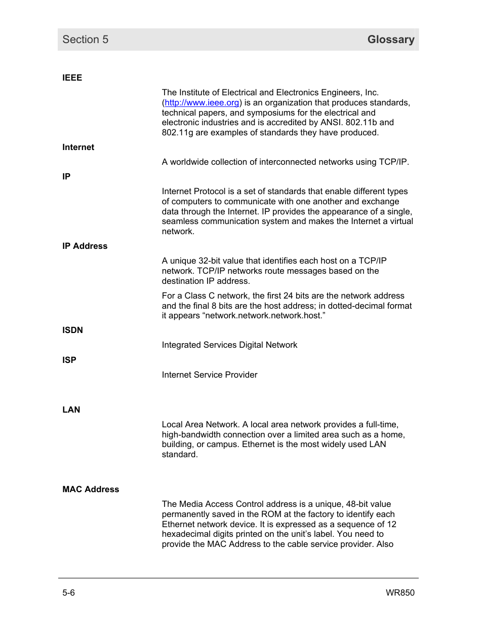 Motorola WR850GP User Manual | Page 116 / 123