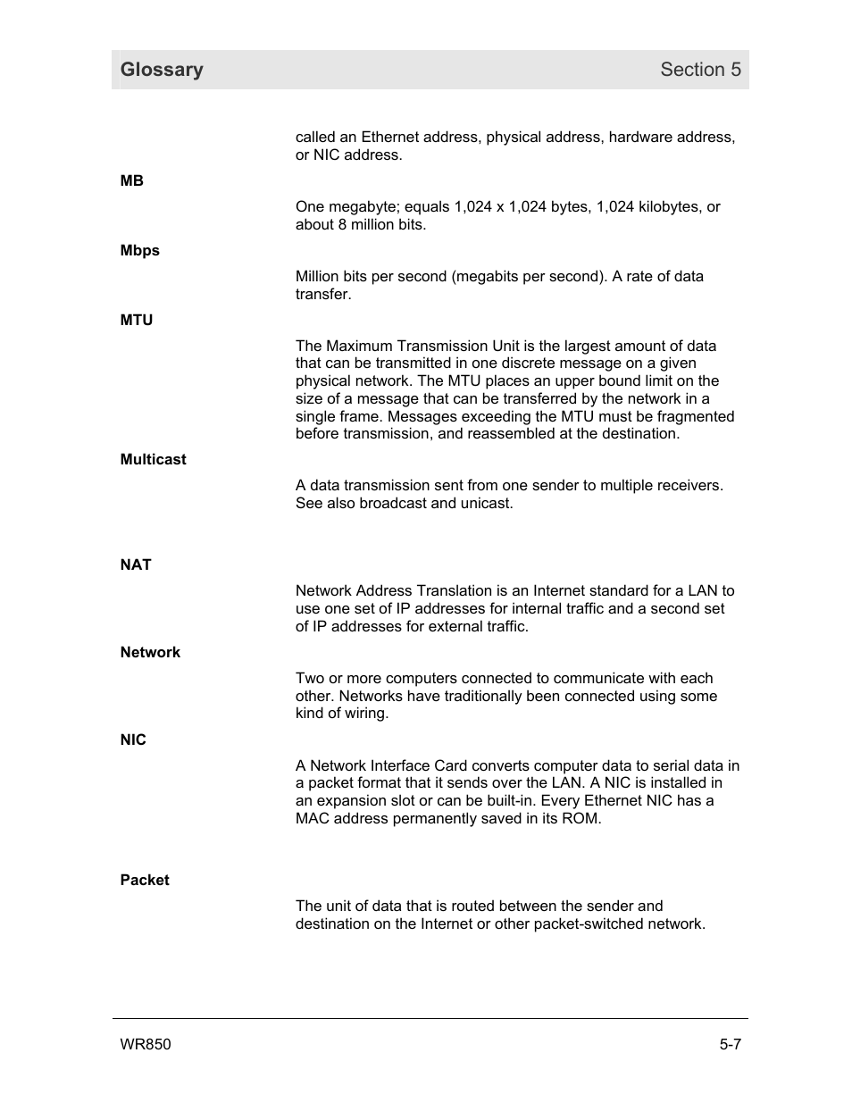 Motorola WR850GP User Manual | Page 117 / 123
