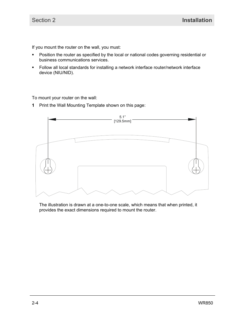 Wall mount installation | Motorola WR850GP User Manual | Page 18 / 123