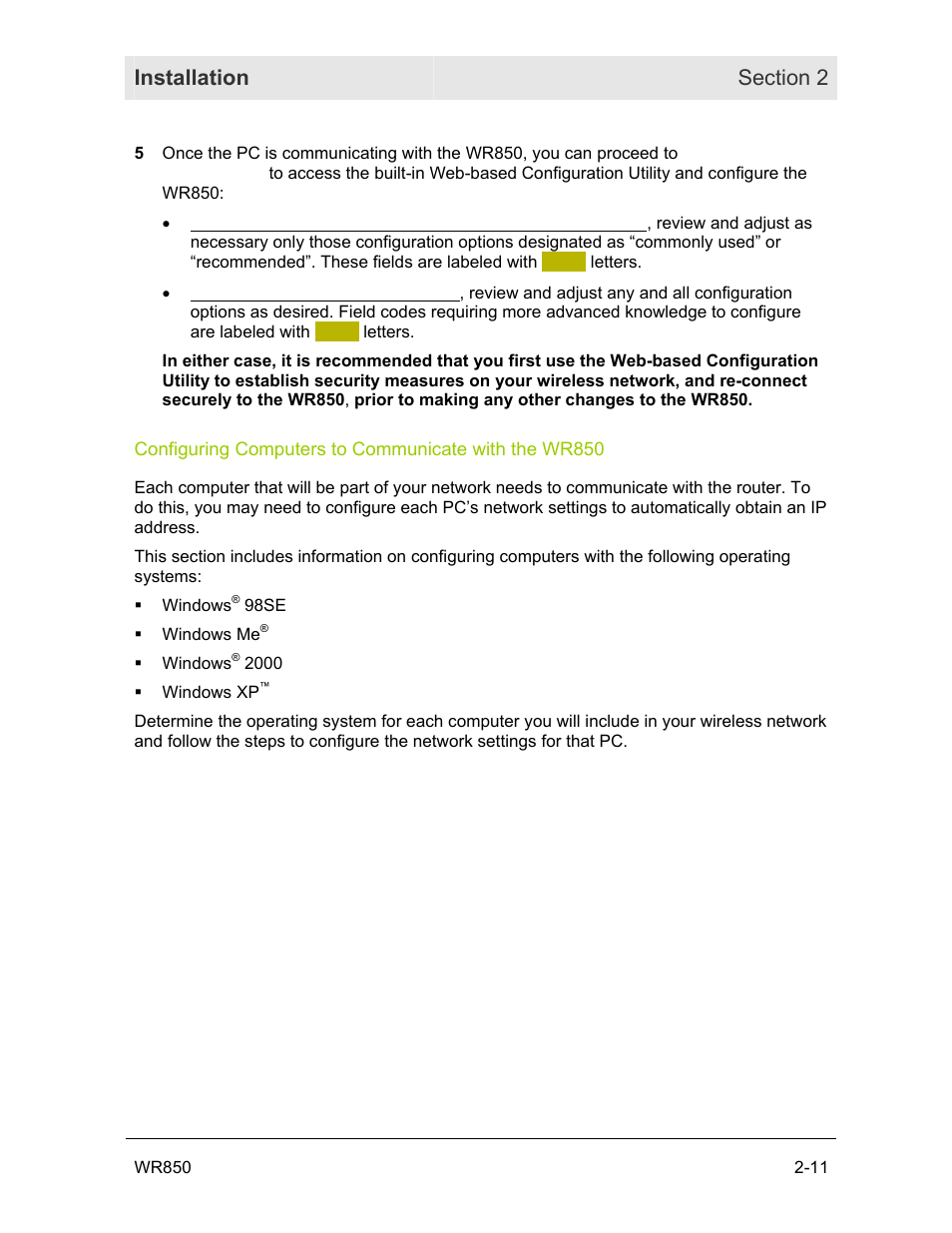 Motorola WR850GP User Manual | Page 25 / 123