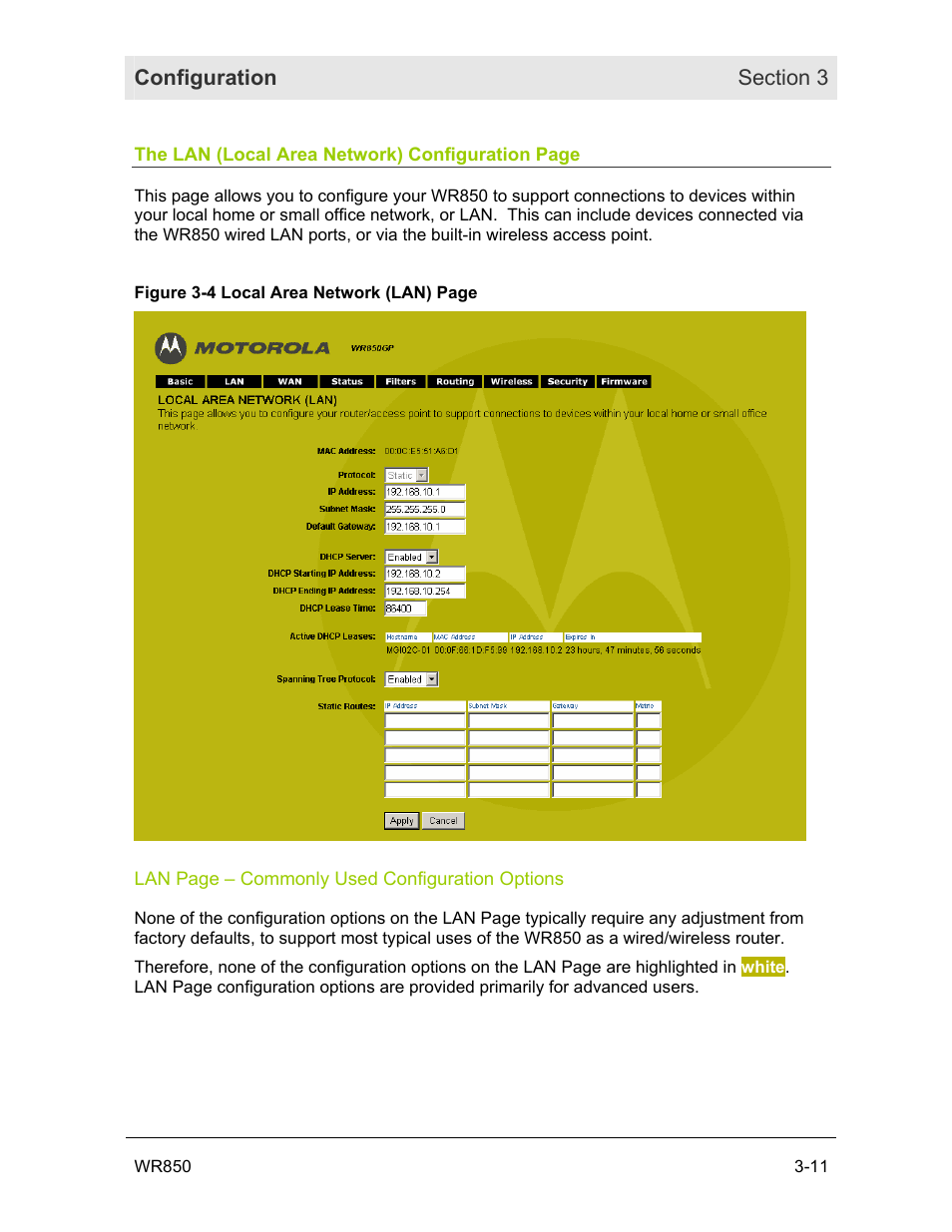 Motorola WR850GP User Manual | Page 44 / 123