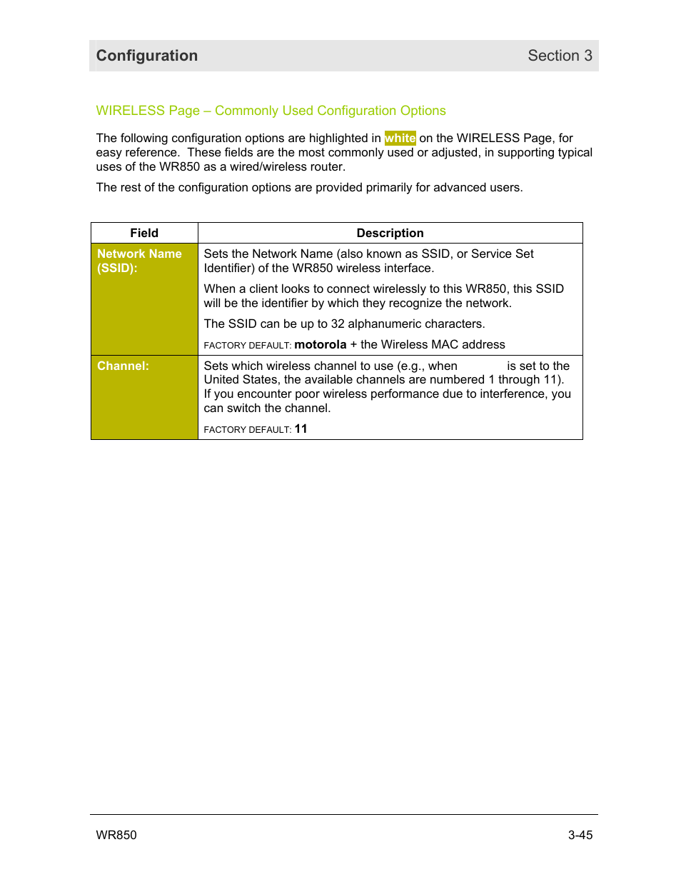 Motorola WR850GP User Manual | Page 78 / 123