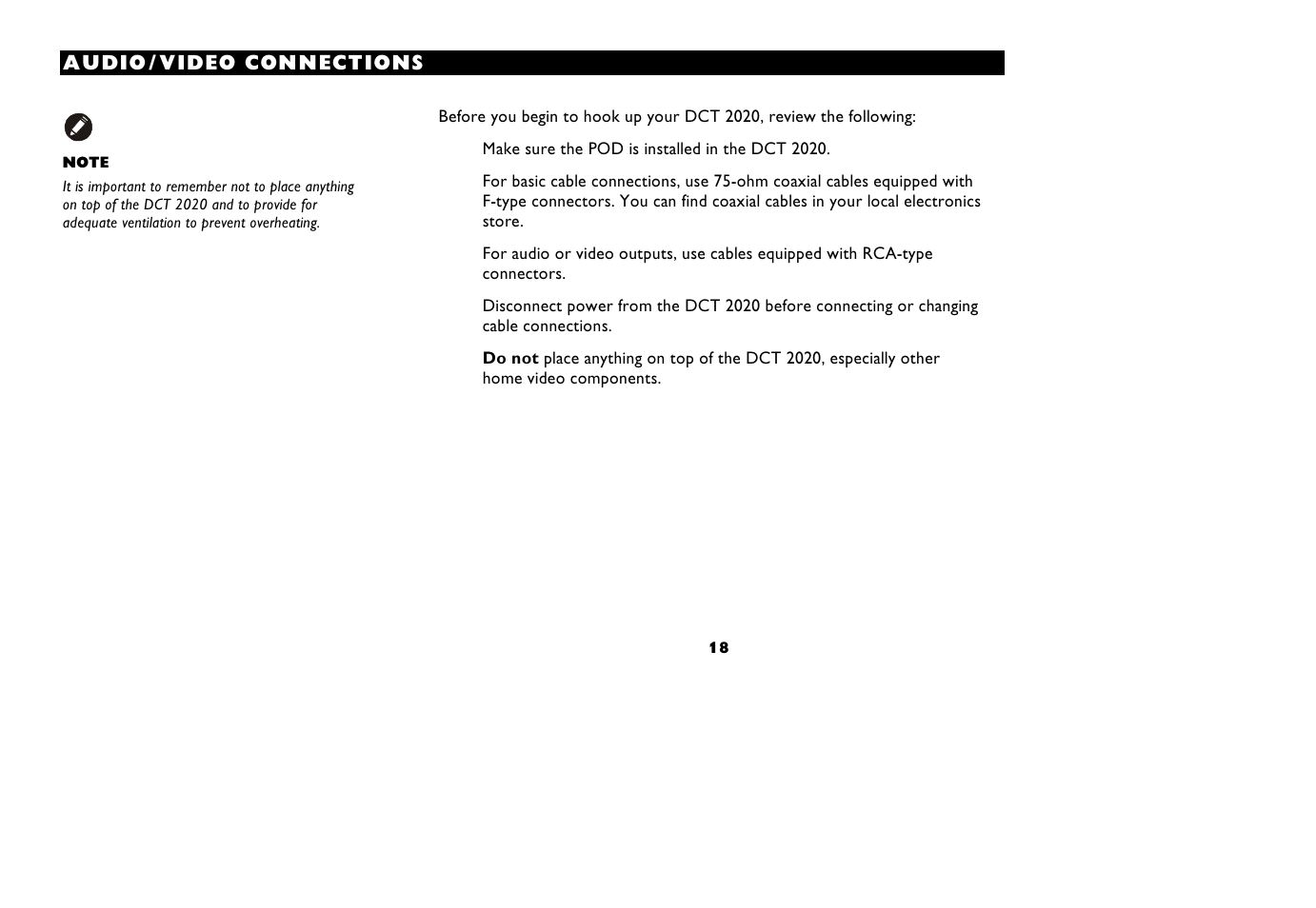 Motorola DCT 2020 User Manual | Page 22 / 34