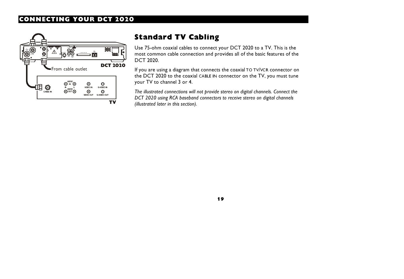 7xerhevh 8: 'efpmrk, Gsrrigxsv sr xli ('8  xs xli gse\mep, Vsq gefpi syxpix 8: ('8 | Motorola DCT 2020 User Manual | Page 23 / 34