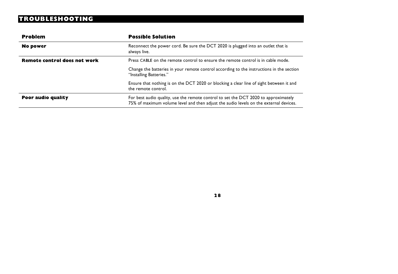 Motorola DCT 2020 User Manual | Page 32 / 34