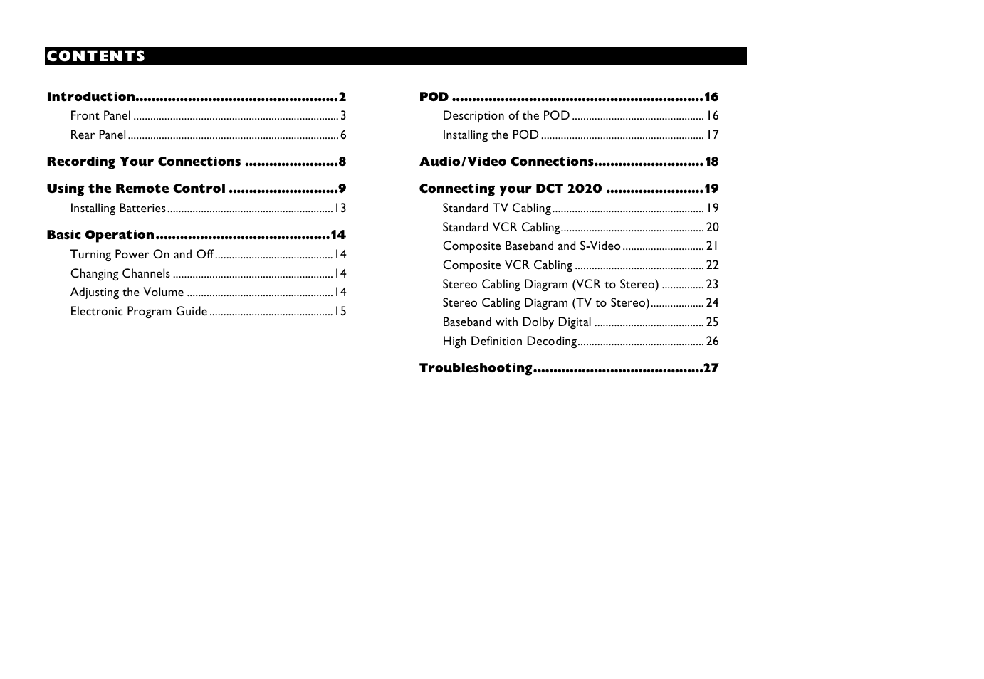 Motorola DCT 2020 User Manual | Page 5 / 34