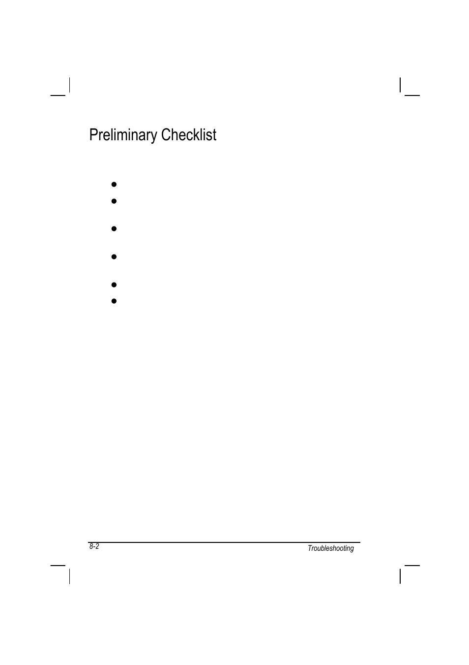 Preliminary checklist | Motorola L3392 User Manual | Page 118 / 134