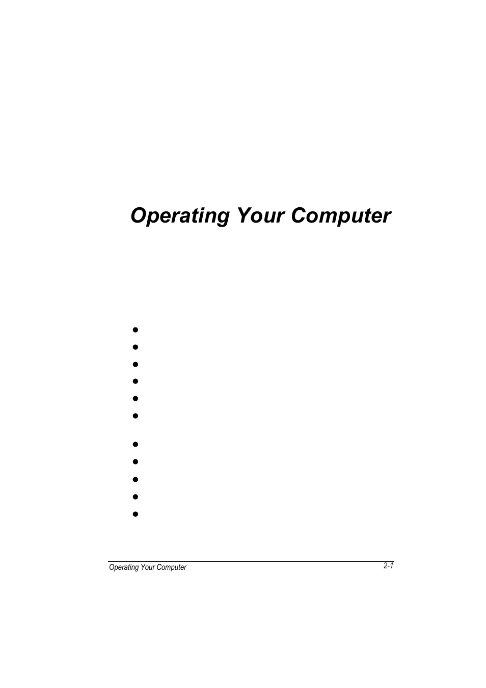 Operating your computer | Motorola L3392 User Manual | Page 37 / 134