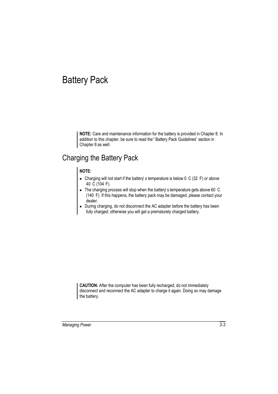 Battery pack, Charging the battery pack | Motorola L3392 User Manual | Page 61 / 134