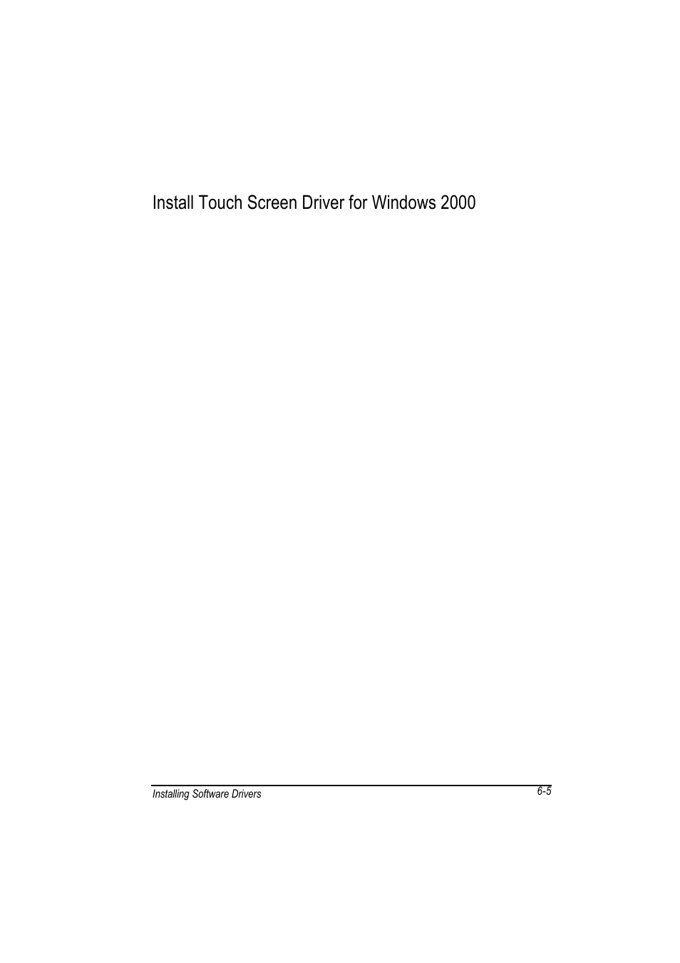 Install touch screen driver for windows 2000 | Motorola L3392 User Manual | Page 95 / 134