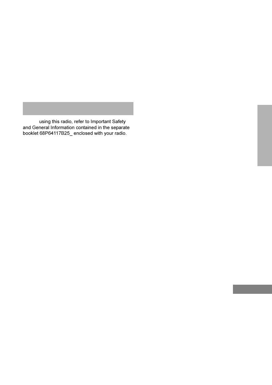 Safety information | Motorola GP344 User Manual | Page 25 / 26