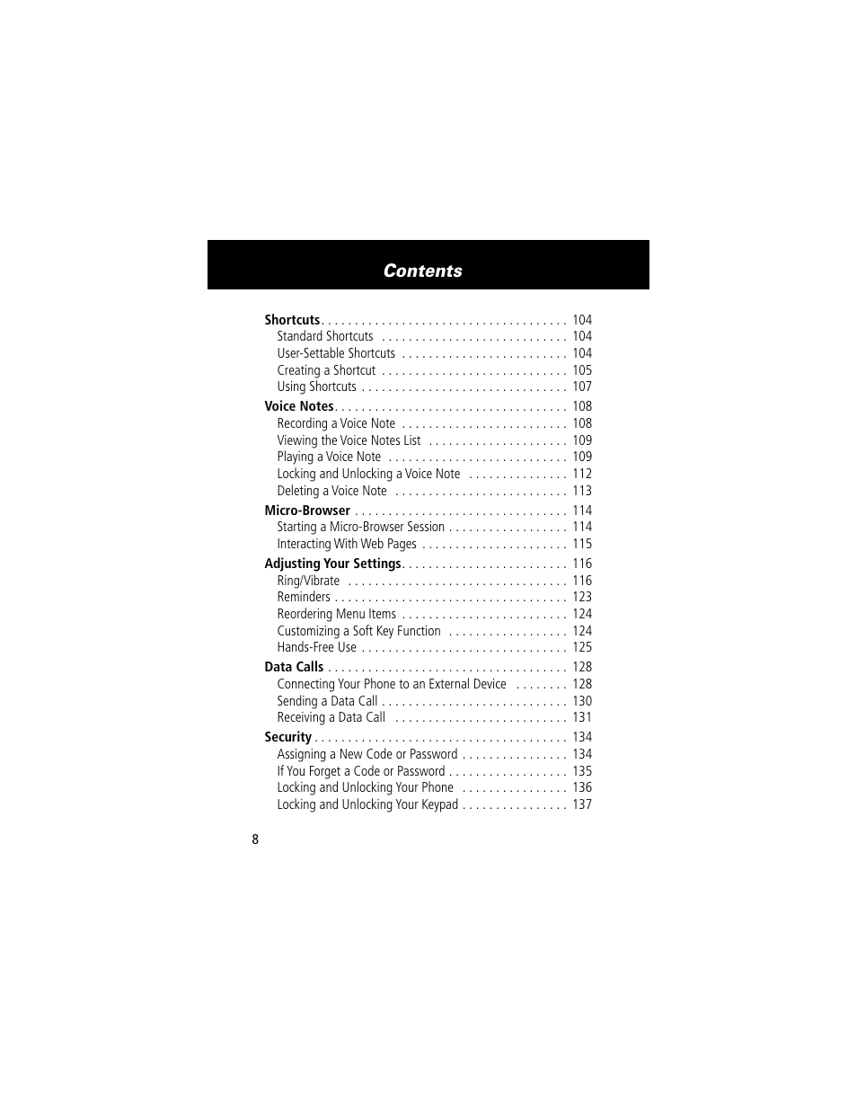 Motorola 60t User Manual | Page 10 / 192