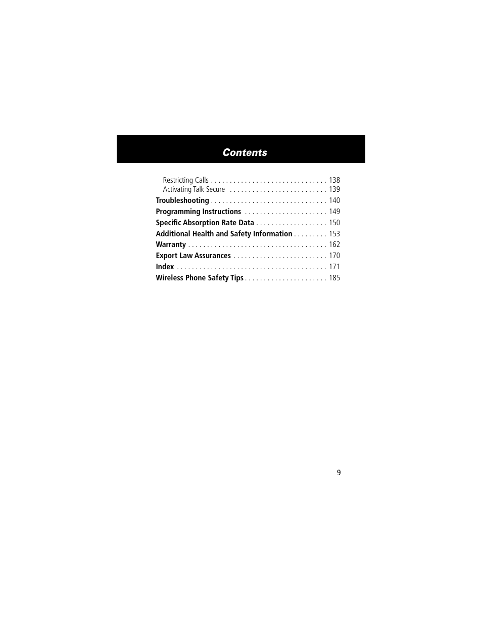 Motorola 60t User Manual | Page 11 / 192
