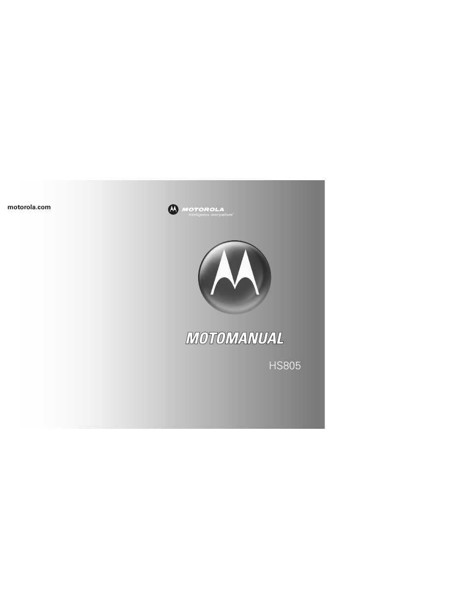 Motorola MOTOMANUAL HS805 User Manual | 90 pages