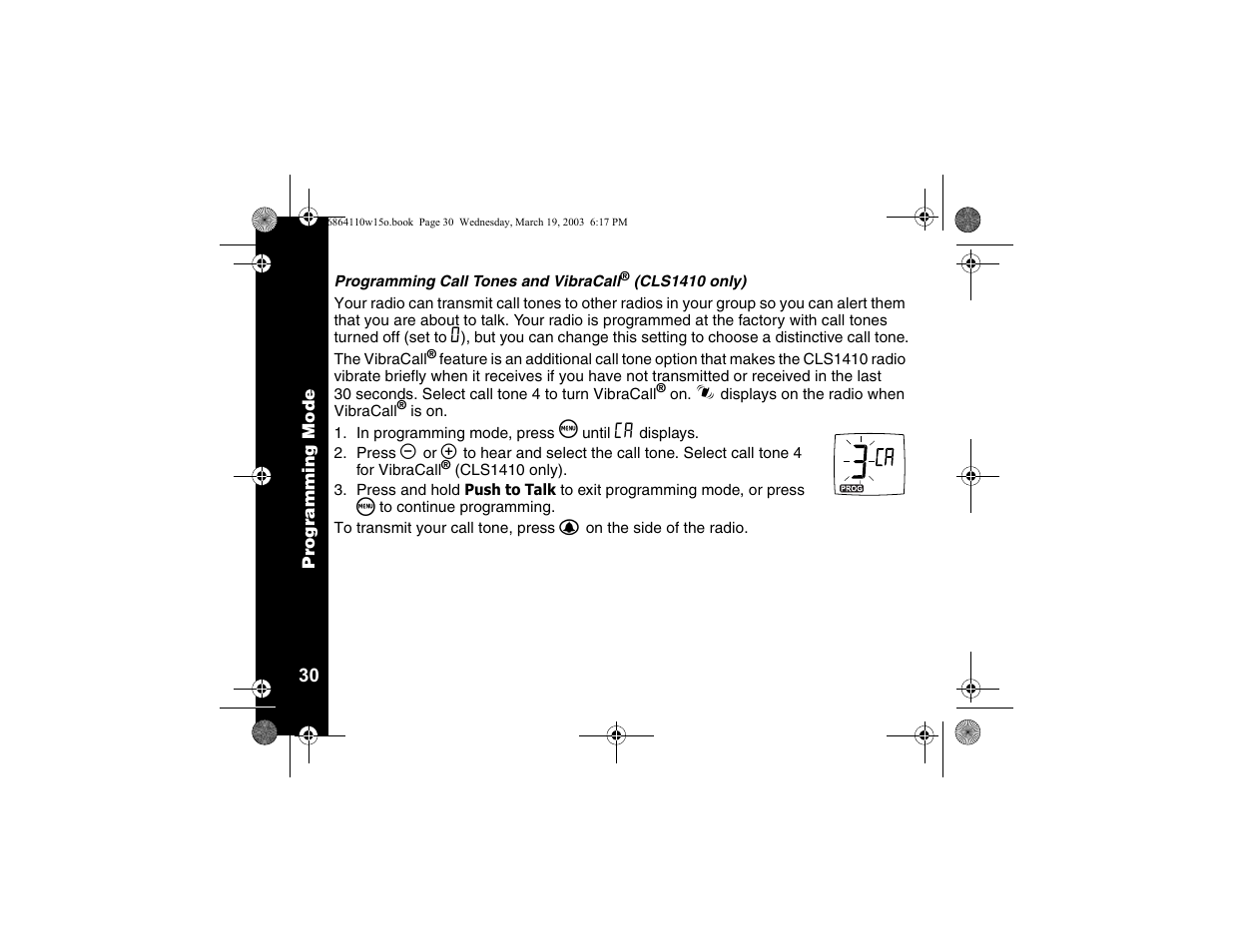 Motorola CLS SERIES CLS1410 User Manual | Page 32 / 60