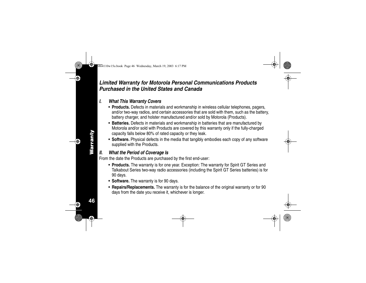 Motorola CLS SERIES CLS1410 User Manual | Page 48 / 60