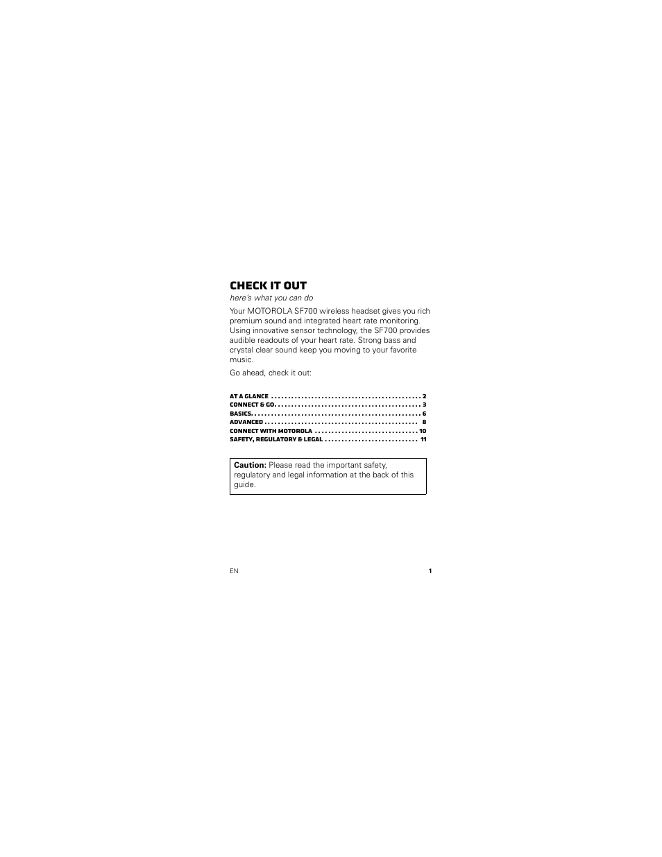Check it out | Motorola SF700 User Manual | Page 3 / 26