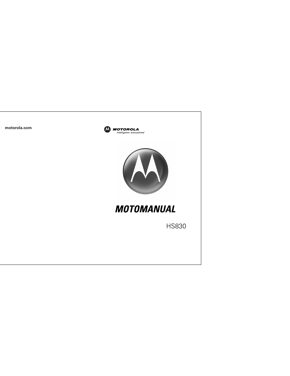 Motorola HS830 User Manual | 146 pages