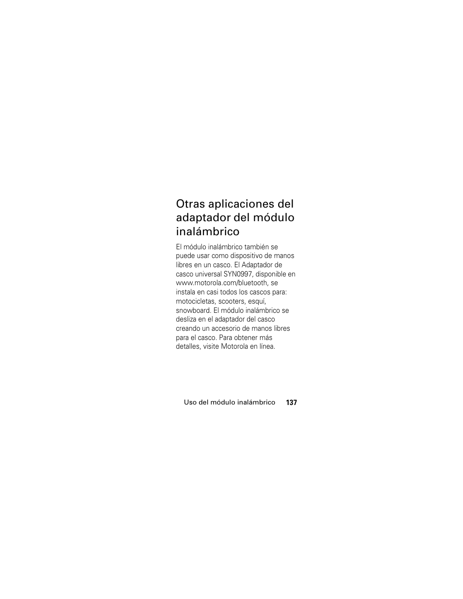 Motorola HS830 User Manual | Page 139 / 146