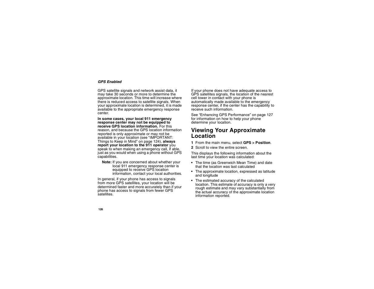 Viewing your approximate location | Motorola i275 User Manual | Page 136 / 207