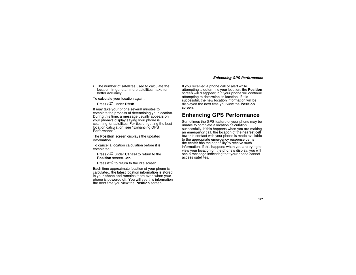 Enhancing gps performance | Motorola i275 User Manual | Page 137 / 207