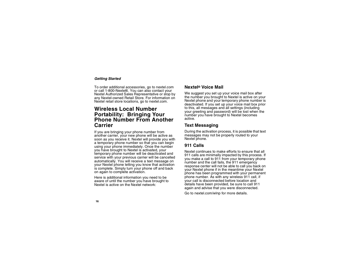 Wireless local number portability: bringing, Your phone number from another carrier | Motorola i275 User Manual | Page 26 / 207