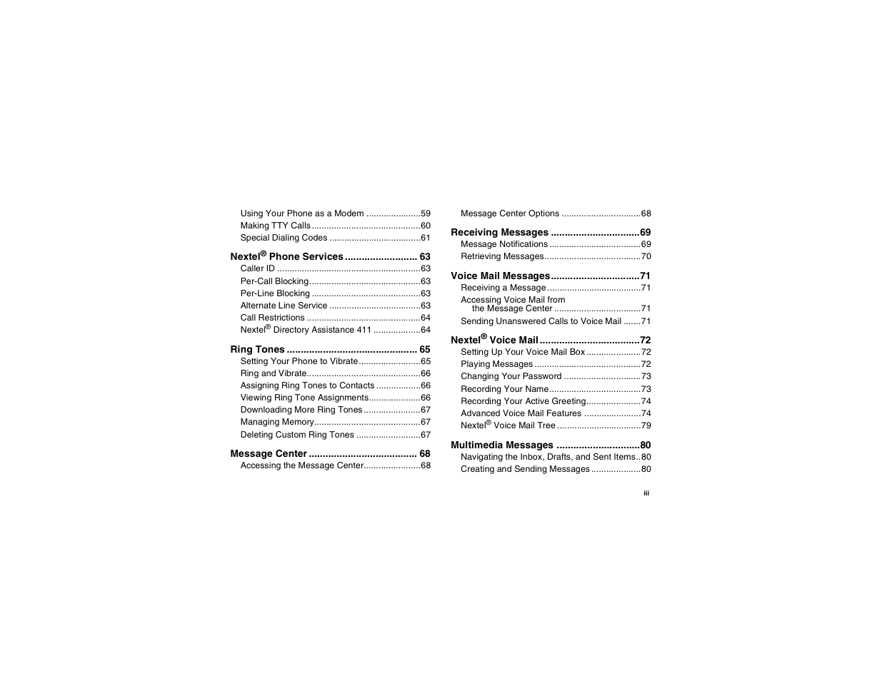 Motorola i275 User Manual | Page 5 / 207