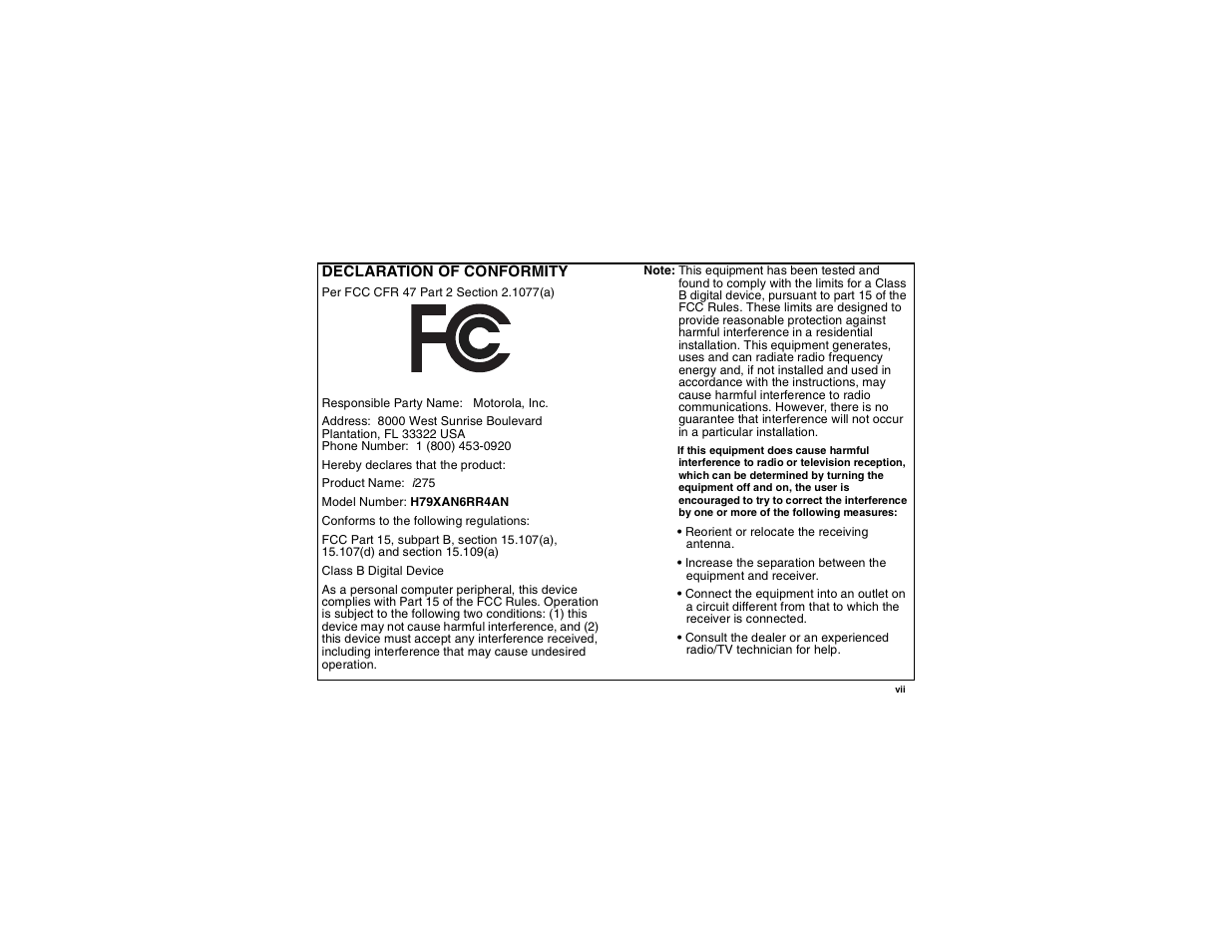 Motorola i275 User Manual | Page 9 / 207