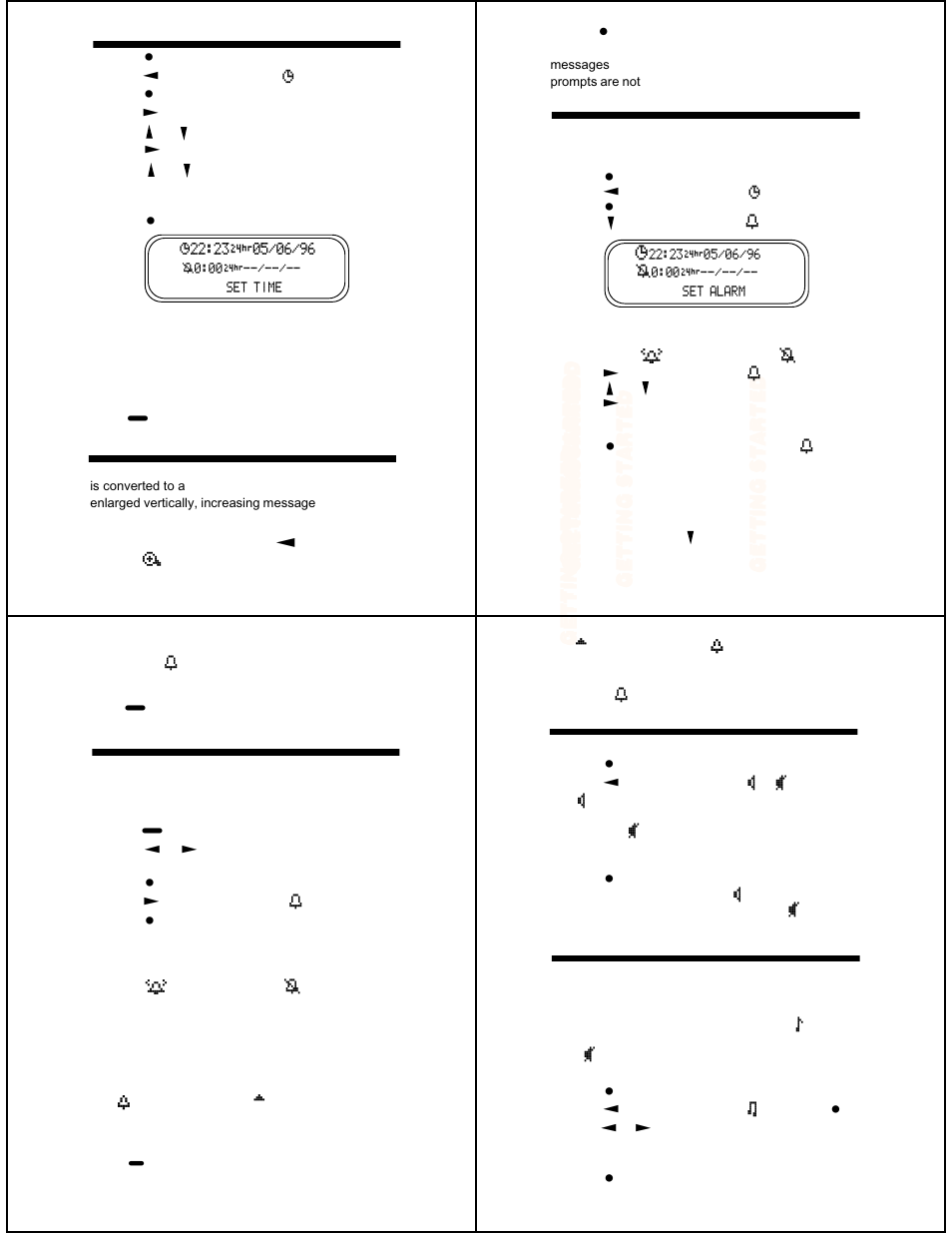 Getting sta r ted getting star ted, Getting star ted h, Getting star ted | Getting sta r ted k getting sta r ted | Motorola Advisor II User Manual | Page 3 / 7