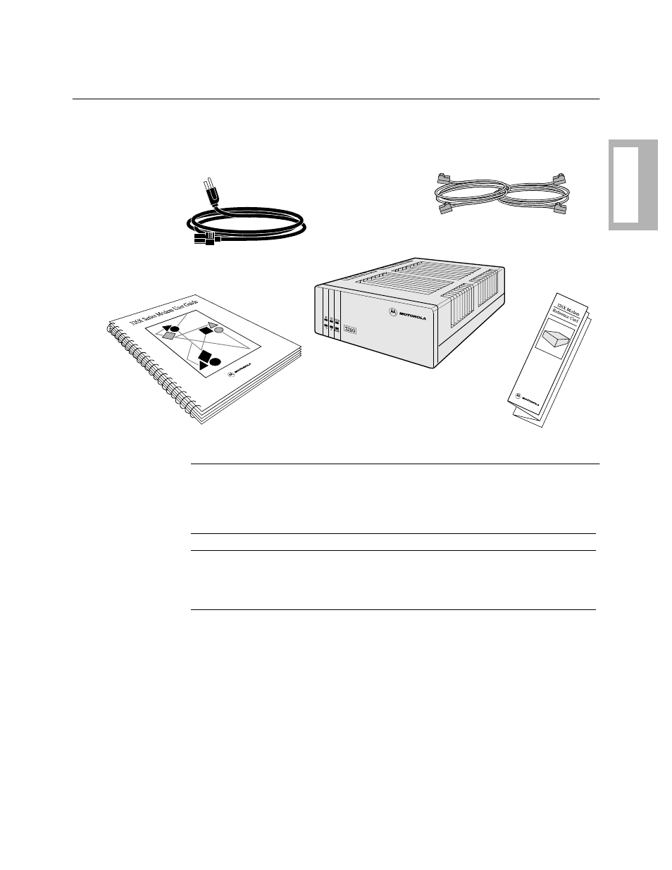 1head - unpacking the modem, Unpacking the modem | Motorola and V.32bis User Manual | Page 37 / 240