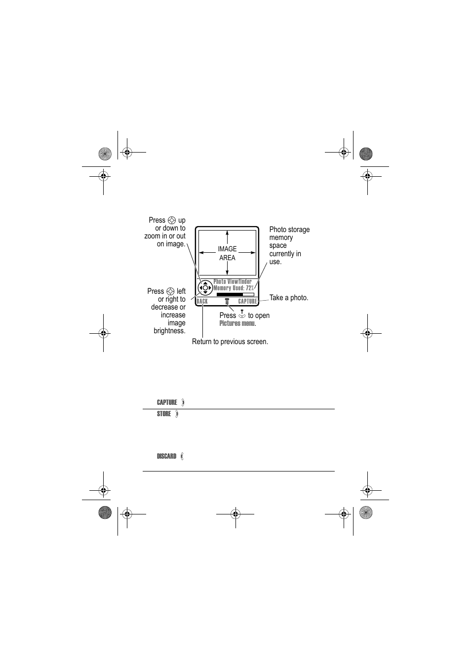 Taking a photo in the portrait view | Motorola V80 User Manual | Page 25 / 108