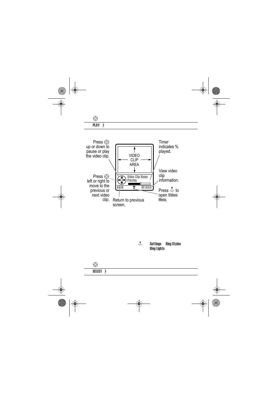 Using ring lights | Motorola V80 User Manual | Page 31 / 108