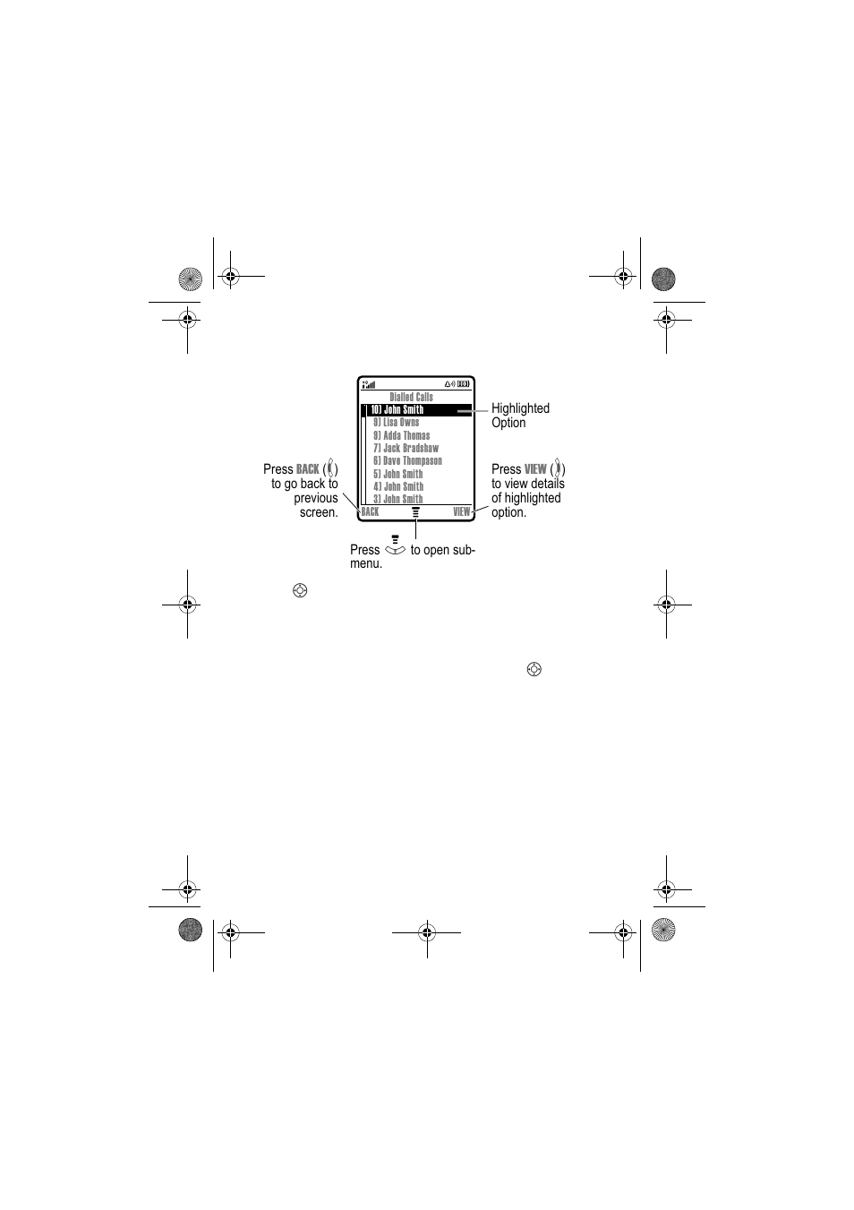 Selecting a feature option | Motorola V80 User Manual | Page 47 / 108