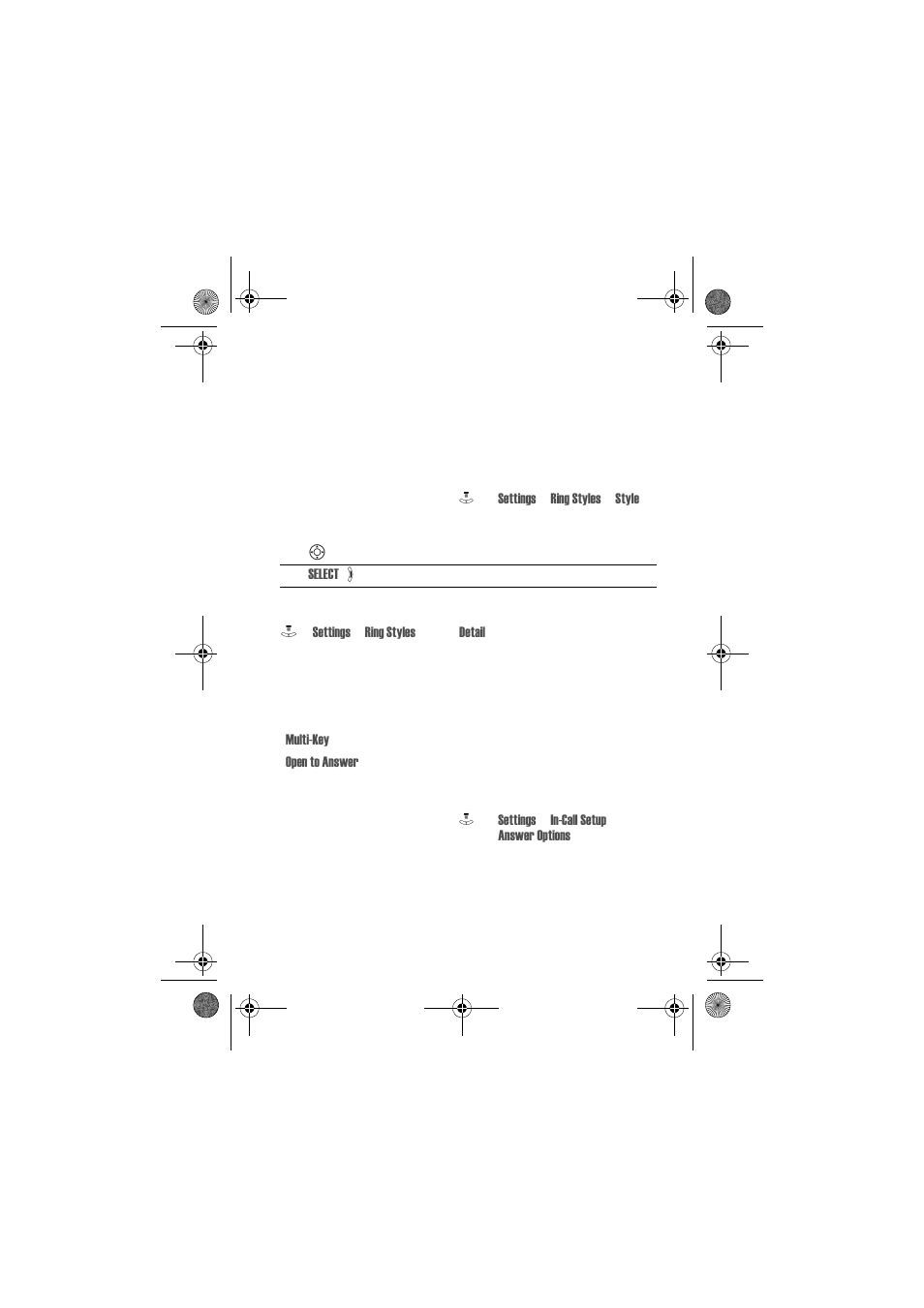 Setting a ring style, Setting answer options | Motorola V80 User Manual | Page 63 / 108