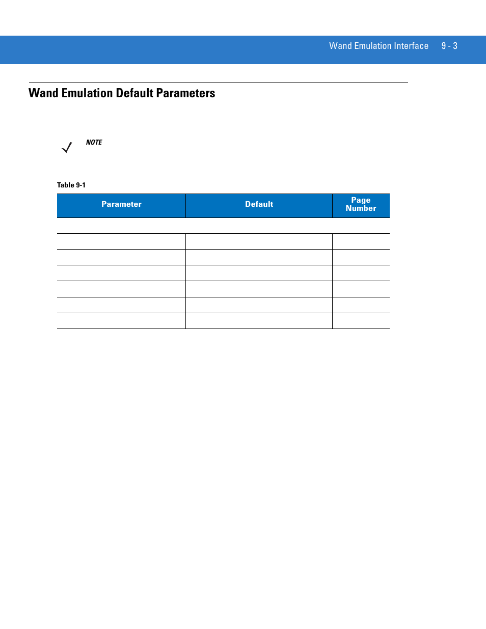 Wand emulation default parameters, Wand emulation default parameters -3 | Motorola LS3478 User Manual | Page 133 / 336