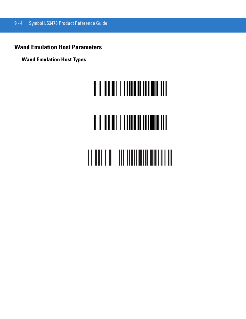 Wand emulation host parameters, Wand emulation host types, Wand emulation host parameters -4 | Wand emulation host types -4 | Motorola LS3478 User Manual | Page 134 / 336