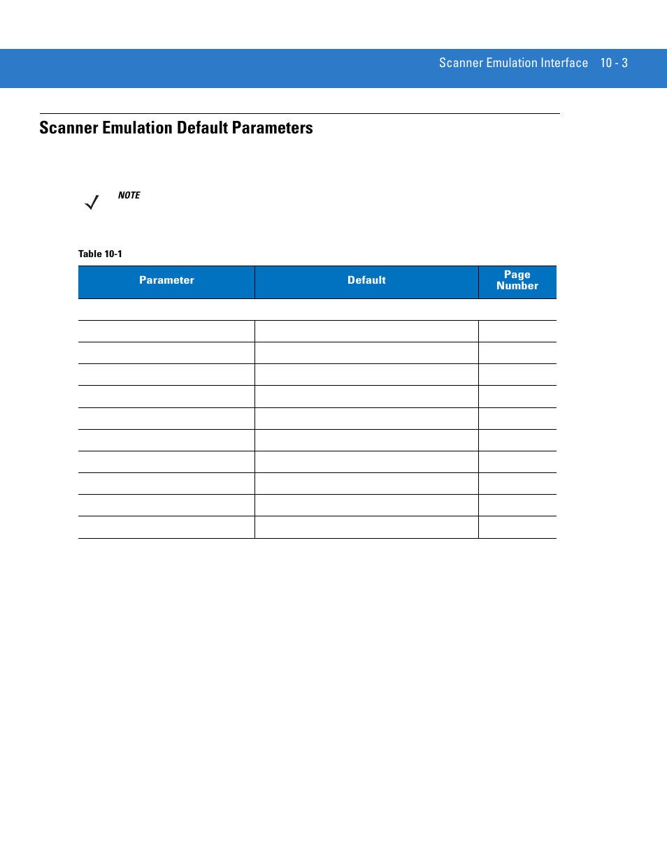 Scanner emulation default parameters, Scanner emulation default parameters -3 | Motorola LS3478 User Manual | Page 141 / 336