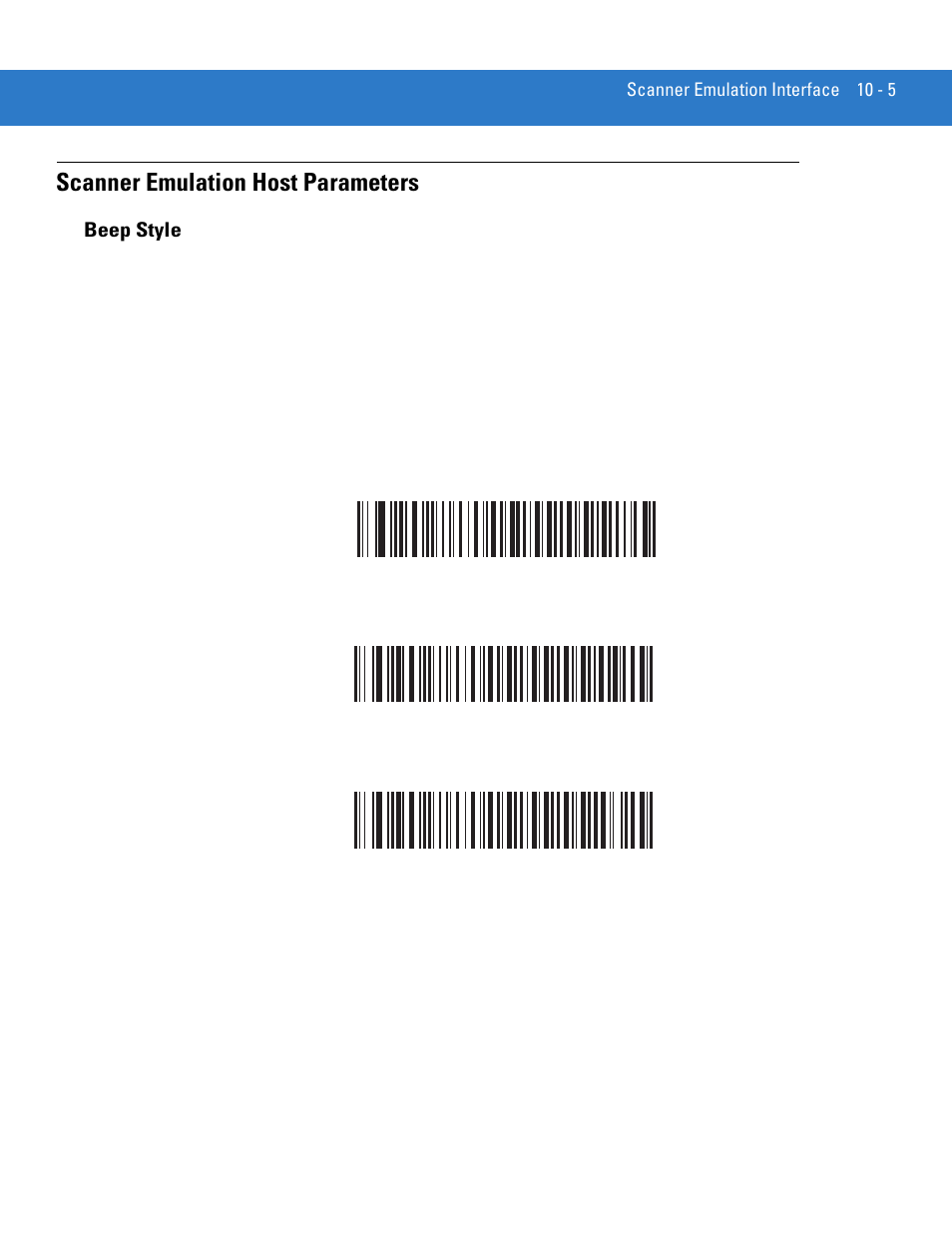 Scanner emulation host parameters, Beep style, Scanner emulation host parameters -5 | Beep style -5 | Motorola LS3478 User Manual | Page 143 / 336